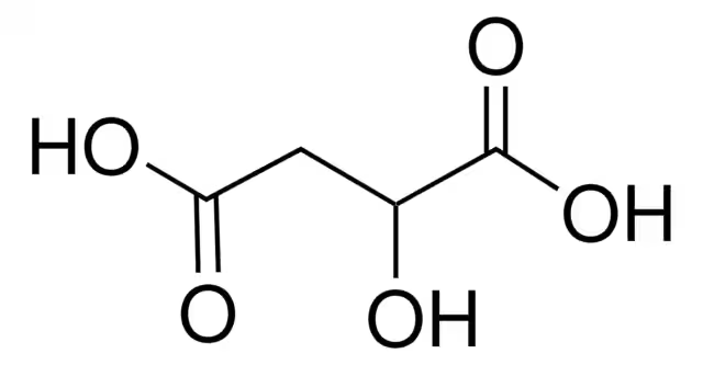 D-Malic acid structure, CAS 6915-15-7