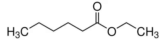 Ethyl caproate structure, CAS 123-66-0