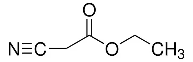 Ethyl cyanoacetate structure, CAS 105-56-6