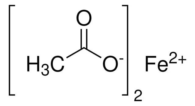 Ferrous acetate structure, CAS 3094-87-9