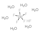 Fluoroantimonic acid hexahydrate structure, CAS 72121-43-8