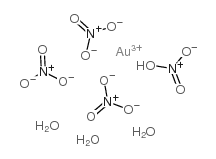 Gold nitrate structure, CAS 13464-77-2