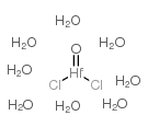 Hafnium dichloride oxide octahydrate structure, CAS 14456-34-9