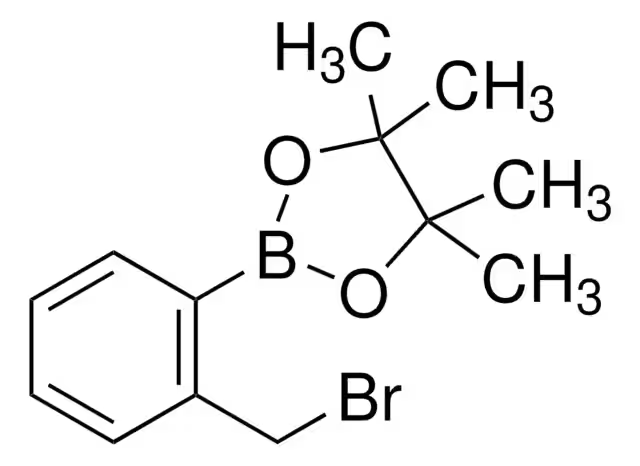 2-(Bromomethyl)benzeneboronic acid pinacol ester structure, CAS 377780-72-8