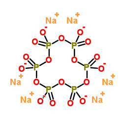 Hexasodium metaphosphate structure, CAS 10124-56-8