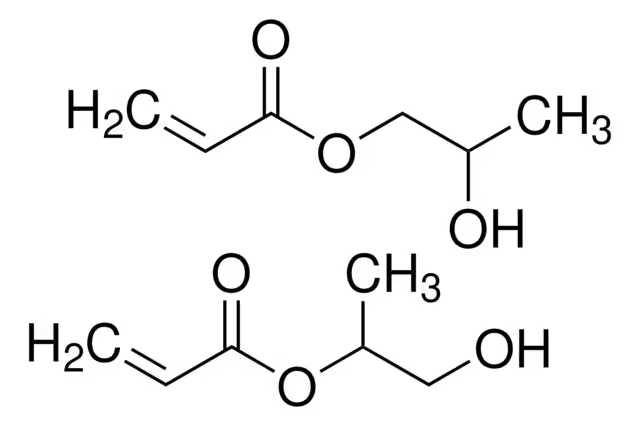 Hydroxypropyl acrylate structure, CAS 25584-83-2