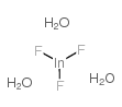 Indium fluoride trihydrate structure, CAS 14166-78-0