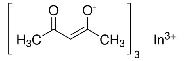 Indium(III) 2,4-pentanedionate structure, CAS 14405-45-9