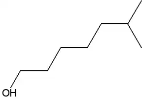 Isooctyl Alcohol structure, CAS 26952-21-6