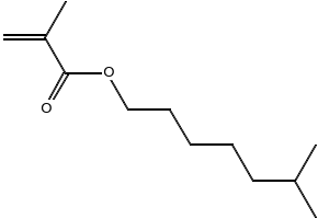 Isooctyl methacrylate structure, CAS 28675-80-1