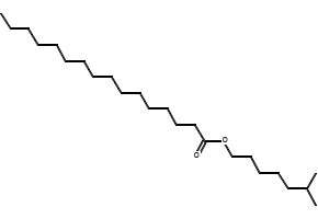Isooctyl palmitate structure, CAS 1341-38-4