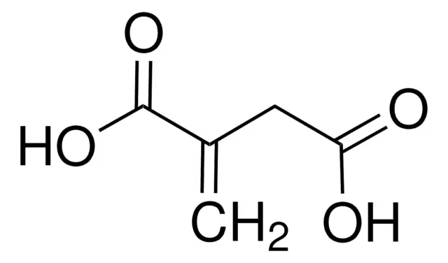 Itaconic acid structure, CAS 97-65-4