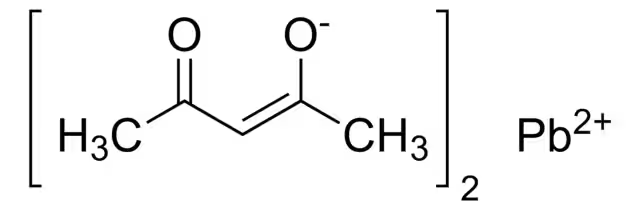 Lead(II) 2,4-pentanedionate structure, CAS 15282-88-9