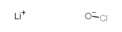 Lithium hypochlorite structure, CAS 13840-33-0
