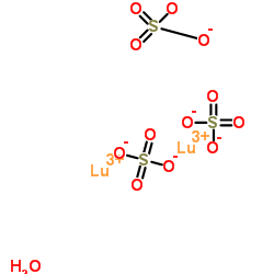 Lutetium sulfate hydrate structure, CAS 13473-77-3