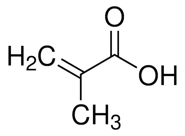 Methacrylic acid structure, CAS 79-41-4
