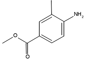 methyl 4-amino-3-methylbenzoate structure, CAS 18595-14-7