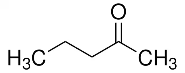 Methyl propyl ketone structure, CAS 107-87-9