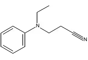 N-(2-Cyanoethyl)-N-ethylaniline structure, CAS 148-87-8