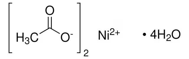 Nickel acetate structure, CAS 6018-89-9
