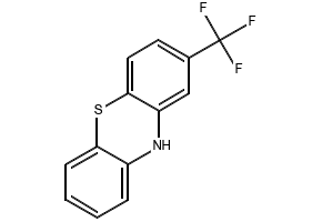 2-(Trifluoromethyl)phenothiazine structure, CAS 92-30-8
