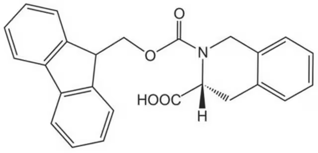 (R)-(-)-2-(9-Fluorenylmethoxycarbonyl)-1,2,3,4-tetrahydro-3-isoquinolinecarboxylic acid structure, CAS 130309-33-0