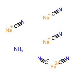 Pentacyanoammineferroate sodium salt structure, CAS 14099-05-9