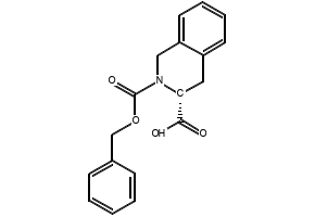 (R)-(-)-2-(Benzyloxycarbonyl)-1,2,3,4-tetrahydro-3-isoquinolinecarboxylic acid structure, CAS 146684-74-4