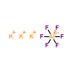 Potassium aluminum fluoride structure, CAS 13775-52-5