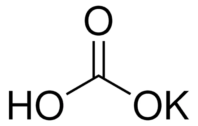 Potassium hydrogen carbonate structure, CAS 298-14-6