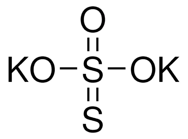 Potassium hyposulfite structure, CAS 10294-66-3
