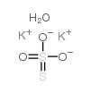 Potassium thiosulfate hydrate structure, CAS 13446-67-8