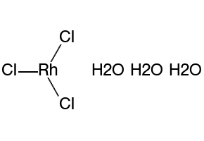 Rhodium chloride trihydrate structure, CAS 13569-65-8