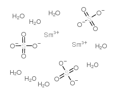 Samarium sulfate octahydrate structure, CAS 13465-58-2