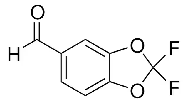 2,2-Difluoro-5-formylbenzodioxole structure, CAS 656-42-8