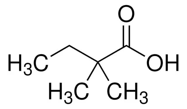 2,2-Dimethylbutyric acid structure, CAS 595-37-9