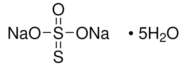 Sodium thiosulfate pentahydrate structure, CAS 10102-17-7