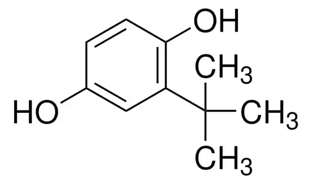 Tertiary butylhydroquinone structure, CAS 1948-33-0