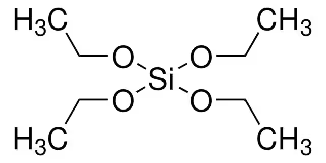 Tetraethyl orthosilicate structure, CAS 78-10-4