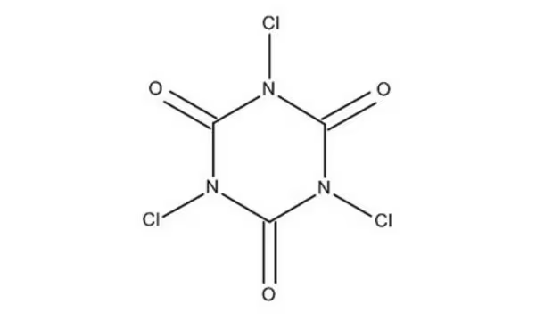 Trichloroisocyanuric acid structure, CAS 87-90-1