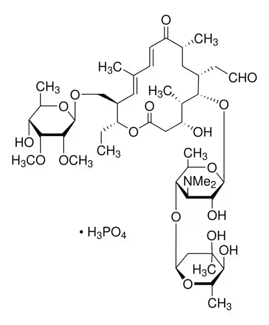 Tylosin phosphate structure, CAS 1405-53-4