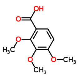 2,3,4-Trimethoxybenzoic acid structure, CAS 573-11-5