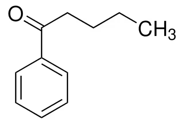 Valerophenone structure, CAS 1009-14-9