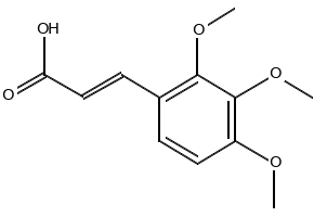 2,3,4-Trimethoxycinnamic acid structure, CAS 33130-03-9