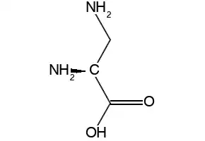2,3-Diaminopropionic acid structure, CAS 515-94-6