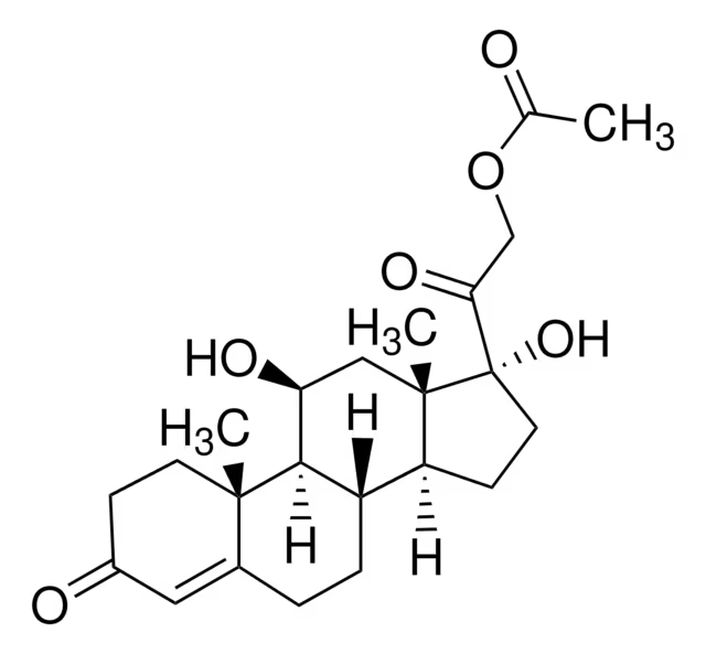 Hydrocortisone acetate structure, CAS 50-03-3