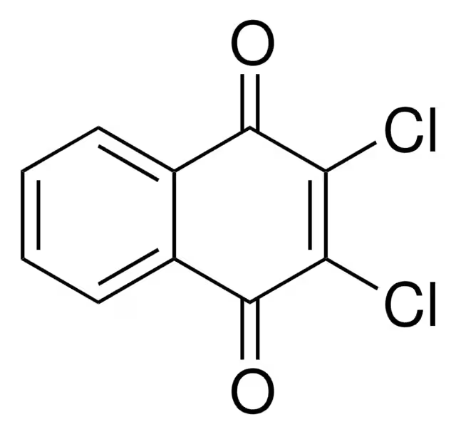 2,3-Dichloro-1,4-naphthoquinone structure, CAS 117-80-6