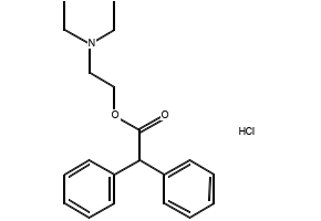 Adiphenine hydrochloride structure, CAS 50-42-0