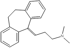 Amitriptyline structure, CAS 50-48-6
