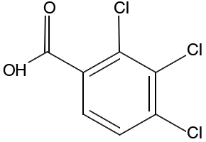 2,3,4-Trichlorobenzoic acid structure, CAS 50-75-9